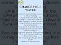 psychologist sam says charge your water and make it a cure