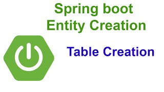 Spring boot Entity Creation | Table Creation