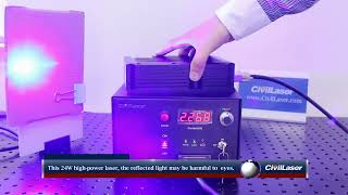 High Power Semiconductor Laser -- 445nm 24W Diode Laser