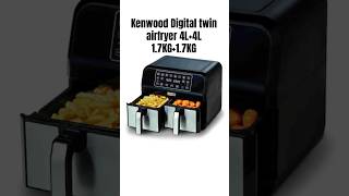 Kenwood Digital dual Air Fryer XXXL 4L+4L 1.7Kg+1.7Kg Hfm75.000Mb Black/Silver #kenwoodappliances