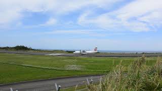 【沖永良部島】鹿児島・沖永良部空港RWY22へ着陸するJAC昼便3803便　着陸進入速度速くない？