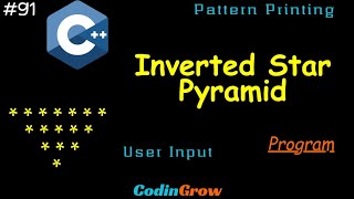 #91 C++ Program : Inverted Pyramid Pattern | CodinGrow
