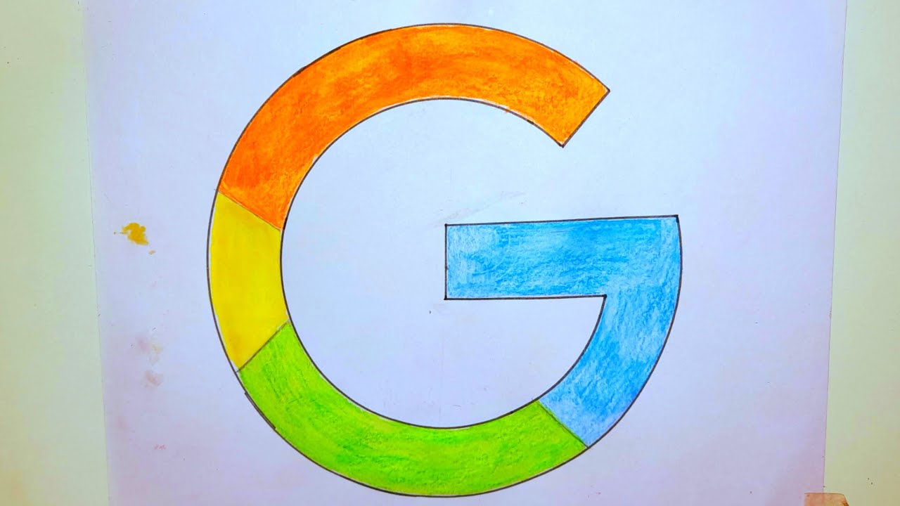 How To Draw Google Logo | Google Drawing | Google Logo Drawing ...