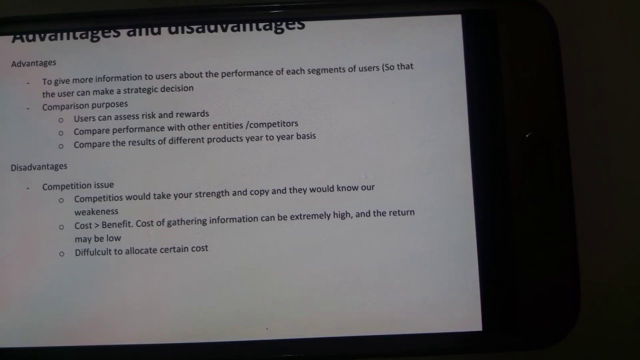 IFRS 8 - Operating Segments Part 3 - Advantages And Disadvantages - YouTube