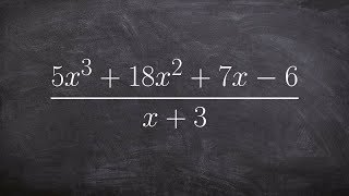 Dividing polynomials using synthetic division
