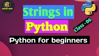6. Python Bangla tutorial - Stings in Python.Python for beginners.