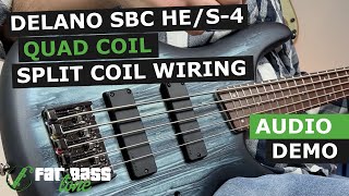 Delano SBC HE/S-4 (Split Coil Wiring) Soapbar Pickups Demo