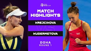 Barbora Krejcikova vs. Veronika Kudermetova | 2023 Doha Round 1 | WTA Match Highlights