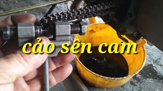 Cách cảo thay sên cam |thay sên cam không tháo mâm lửa