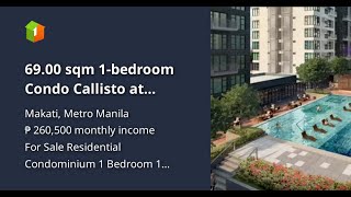 69.00 sqm 1-bedroom Condo Callisto at Circuit  Makati Metro Manila