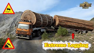 Overloaded Trailer - Extreme Trucking on a Deadly Road | Euro Truck Simulator 2