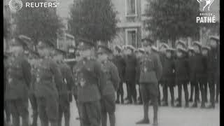 Veteran Royal Marines at Plymouth church parade (1930)