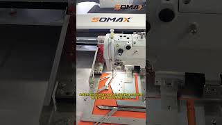 Automatic kangaroo pocket attachment/setter sewing machine#somax #sewingmachine #factory #automation