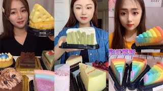 ASMR SWEET DESSERTS 🌈 (Mousse Cake, Tiramisu, with many flavors)