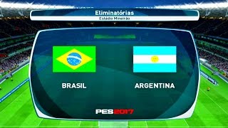 BRASIL X ARGENTINA ( 1080p / 60FPS ) ESTÁDIO MINEIRÃO - PES 17