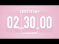 2 Hour 30 Minute Countdown Timer 🌸 Flip Clock with Simple Beeps 🔔