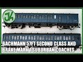 Bachmann 57ft Second Class and Brake Mark 1 Suburban Coaches in BR Blue - 34-607 and 34-629 - Unboxi