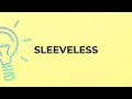 What is the meaning of the word SLEEVELESS?