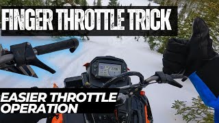 Easier Throttle Operation - Snowmobile Riding Tip