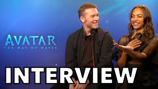 Zoe Saldana and Sam Worthington Know How The Entire AVATAR Series Ends | THE WAY OF WATER Interview