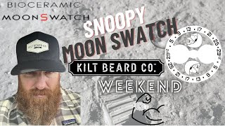 Snoopy MoonSwatch: A Closer Look | Omega X Swatch Snoopy | Kilt Beard co. Weekend Revie🍻