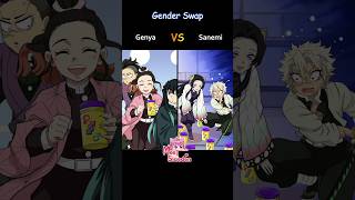 GENDER SWAP♀️🔁♂️ Genya VS Sanemi | #KimetsuNoYaiba 性別交換 #DemonSlayer