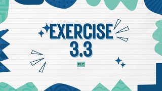 EXERCISE 3.3