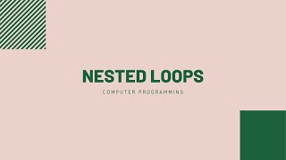 #20: Nested Loops