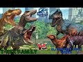 T-Rex Family vs Allosaurus Gen 2 Strike - Jurassic World Alive