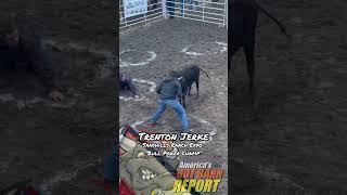 Badass 18 year old wrestles a bull during the ring of fire at the Sandhills Ranch Expo