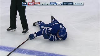 John Tavares Head Injury 5/20/21 Game 1 vs Canadiens