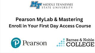 MTSU: Enroll in Your Pearson Course in First Day Access