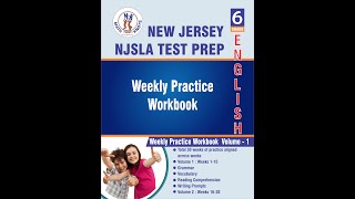 New Jersey NJSLA Assessments – 6th Grade ELA Test Prep Workbook Volume 1 | Book Preview Video