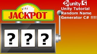 Unity Tutorial Random Name Generator C# !!!!