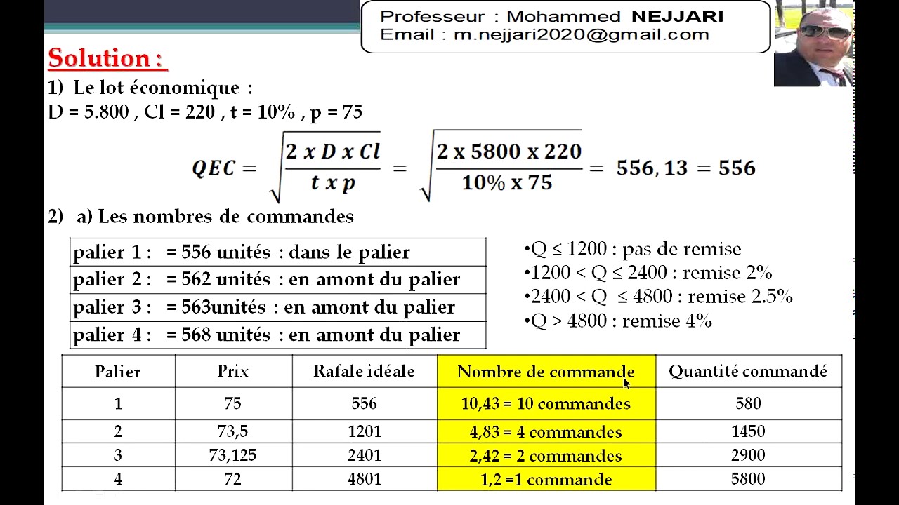 GPA _ Gestion D'approvisionnement Ep 5 : Achat Avec Des Remises Et Le ...