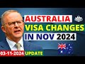 Australia Visa Changes: 12 Updates in November 2024 | Australia Visa Update