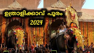 🐘തിരുവമ്പാടി ചന്ദ്രശേഖരനും കൂട്ടരും പൂരം കഴിഞ്ഞു മടങ്ങുന്നു 🐘Uthralikkav pooram 2024 elephant videos