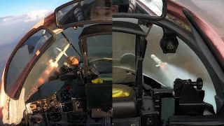 Ukrainian MiG-29 Fulcrum Firing U.S. AGM-88 HARM High-Speed Anti-Radiation Missile