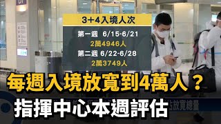 每週入境放寬到4萬人？指揮中心本週評估－民視新聞