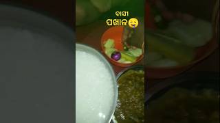 ବାସୀ ପଖାଳ ବାସୀ ତରକାରୀ😋 🤣😋 subscribe 🙏# funny#cutekrushna