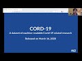 The COVID-19 Open Research Dataset (CORD-19), with Lucy Lu Wang & Kyle Lo of Allen AI + Robert Peter