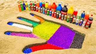 Experiment: How to make Rainbow Hand with Orbeez, Mentos vs Coca Cola and Popular Sodas