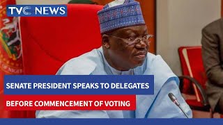 Ahmed Lawan Addresses Delegates Before Commencement of Voting At The APC Presidential Primary