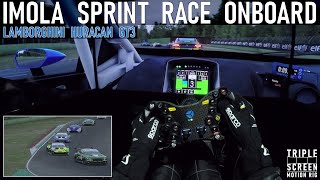 Lamborghini Huracan GT3 | 25 Minutes Sprint Race Onboard at Imola [Triple Screen + Motion Sim]