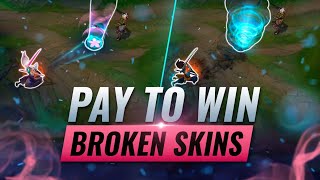 11 BROKEN Skins That BUFF Your Champion: Pay To Win? - League of Legends