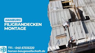 HB Hansa Baugesellschaft Filigrandecken Montage Rohbau Reihenhaus in Hamburg