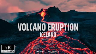 Volcano Eruption Iceland 4K