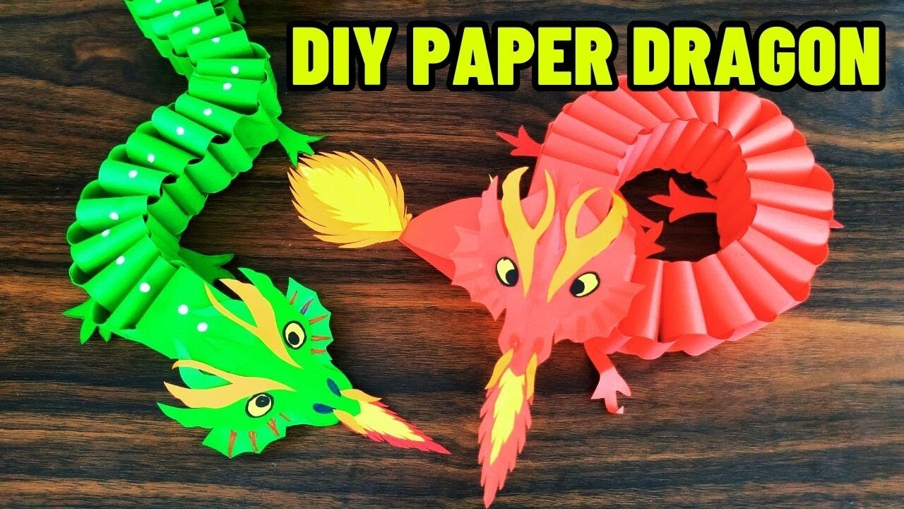 How To Make Paper Dragon Easy Diy Paper Dragon Crafts Idea Youtube