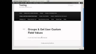 Groups WordPress plugin nested shortcodes test