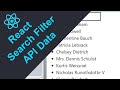 Mastering Search Filters in ReactJS: A Step-by-Step Guide to Fetch API Data and search through items